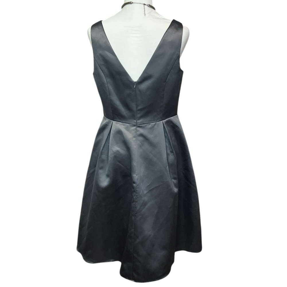 Sorella Vita Elegant Satin Cocktail Dress Pewter - Picture 4 of 6